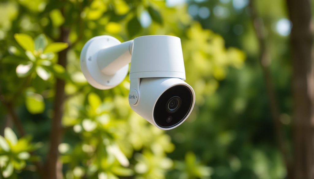 Generate an image of the Blink Outdoor4 camera installed outdoors.