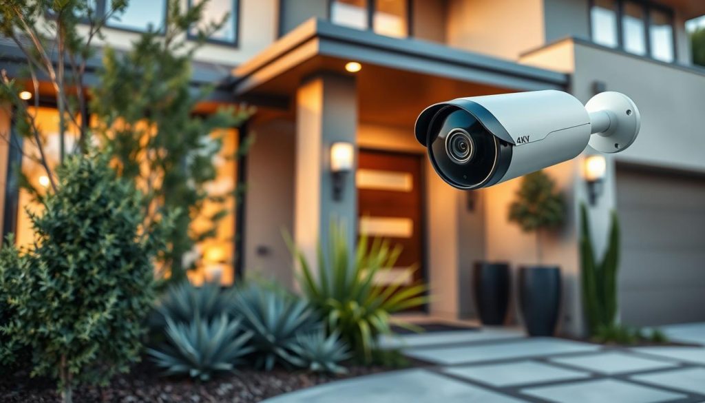 Generate an image of the SwannBuddy 4K installed at a home entrance.