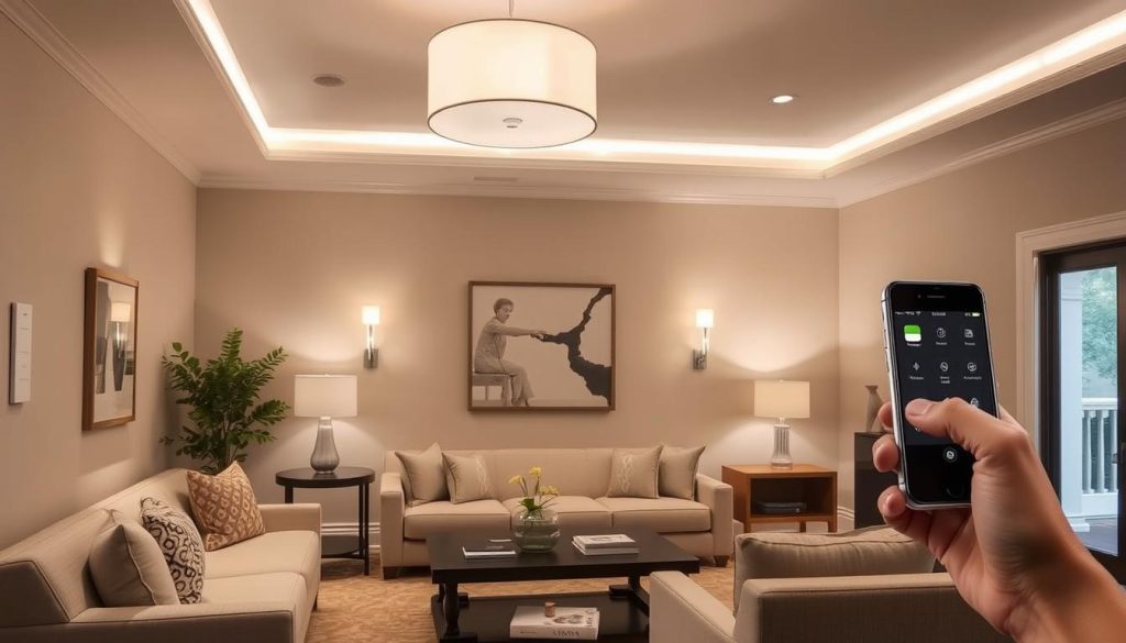 Lutron Caseta smart switches and dimmers installed in a living room - top 10 best smart lighting systems in 2025